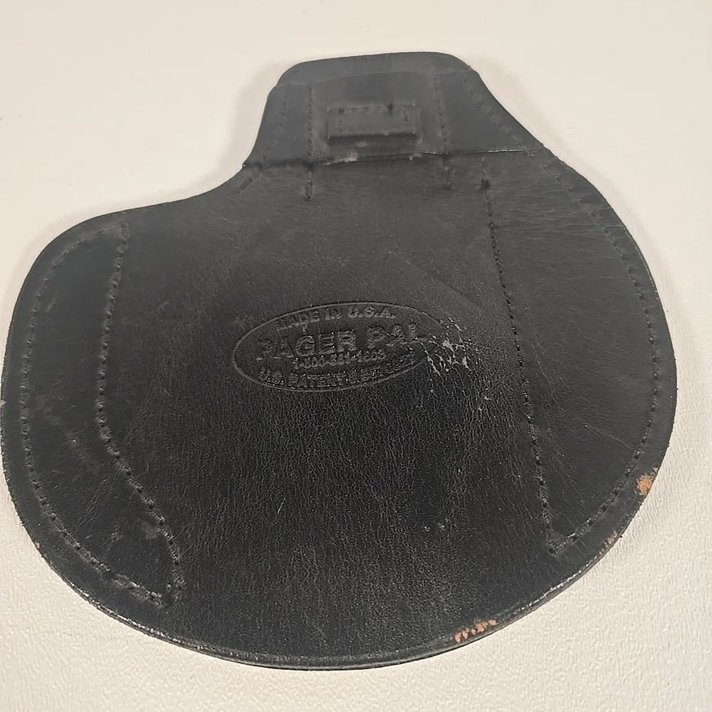 VTG Black‎ Pager Pal Concealed Carry Genuine Leather Holster Right Handed